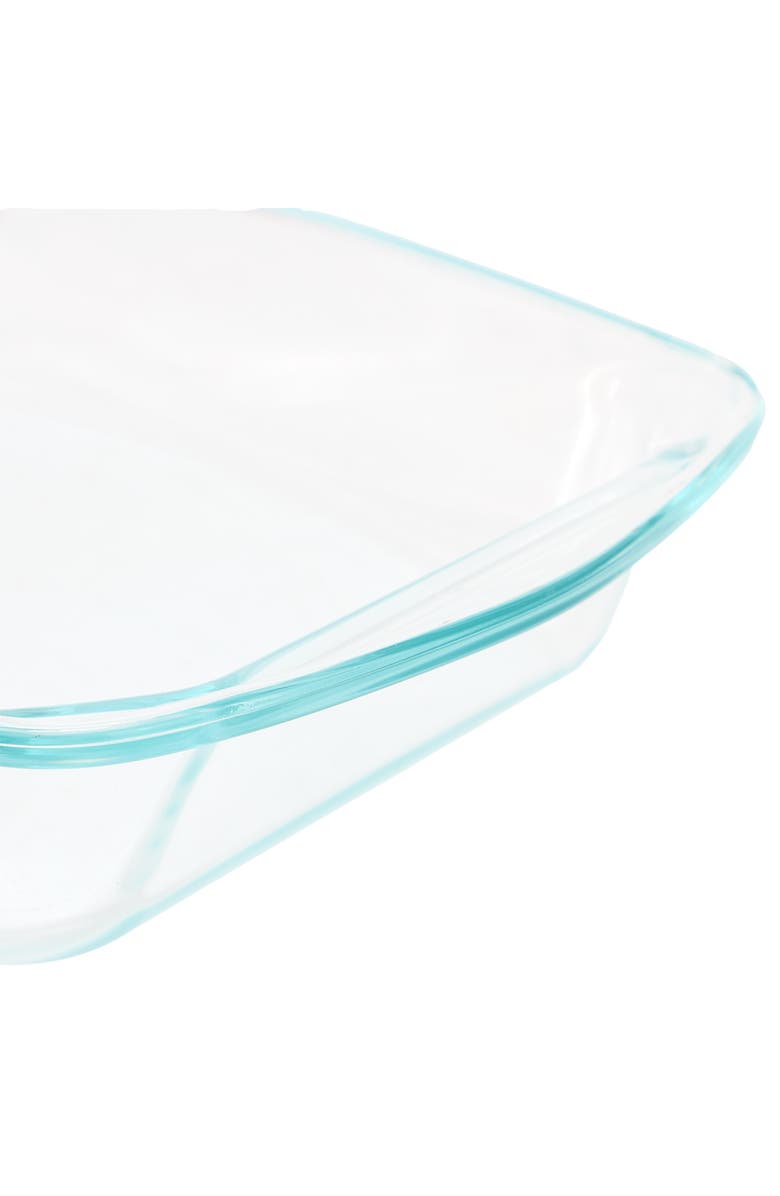 Soho Lounge Carnegie Hill 16 inch x 11 Inch x 3.1 Inch Tempe Glass Multi-Purpose Pan with Built-in Handles, Alternate, color, Clear