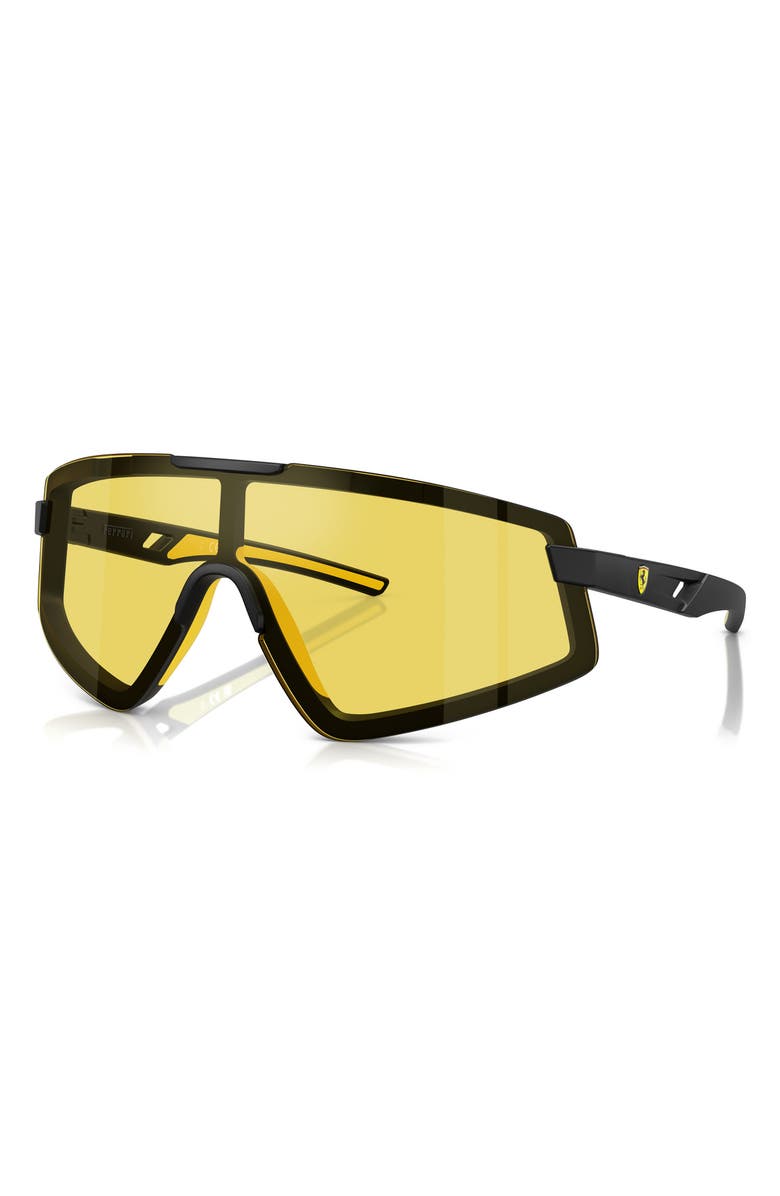 Scuderia Ferrari 47mm Shield Sunglasses, Alternate, color, Matte Black