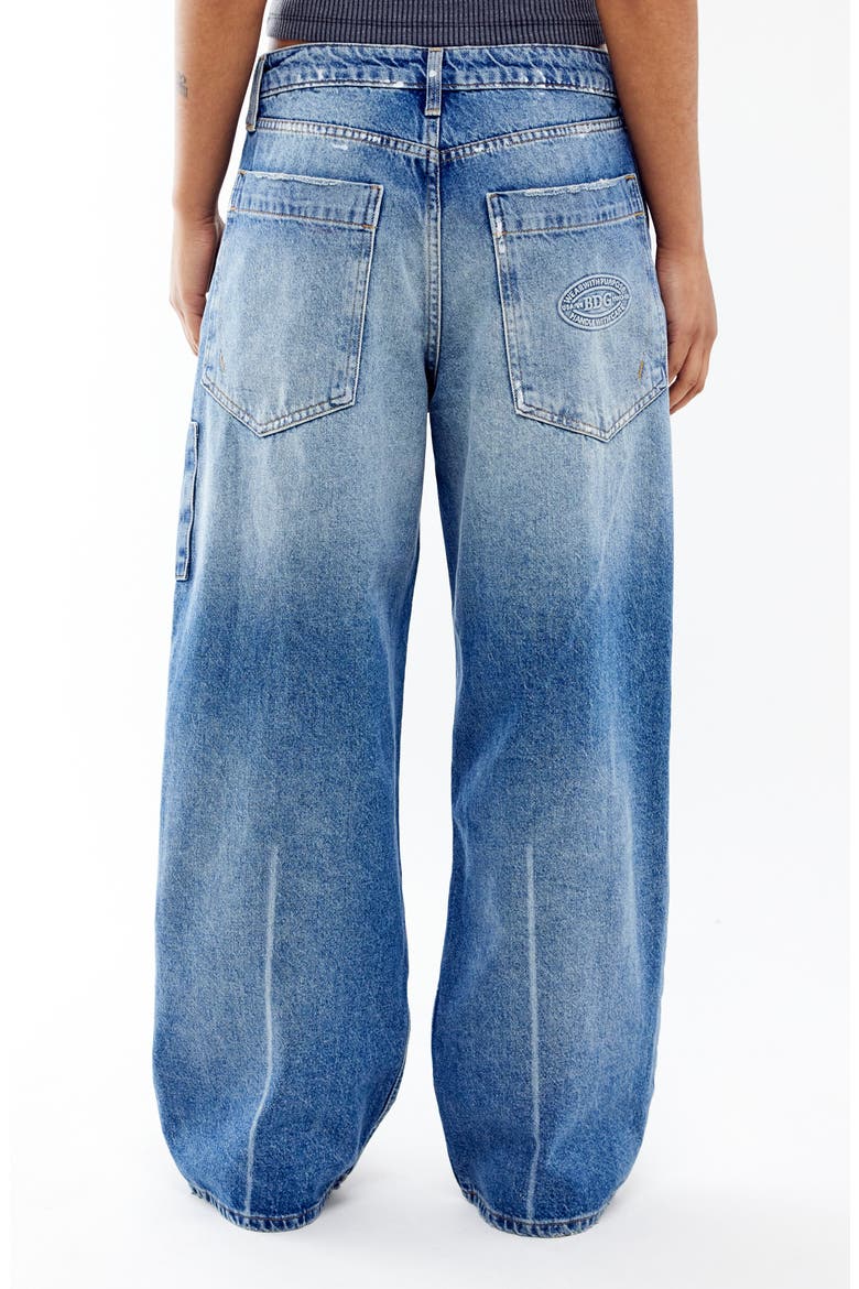Jaya Rip & Repair Low Rise Wide Leg Jeans, Alternate, color, MID VINTAGE