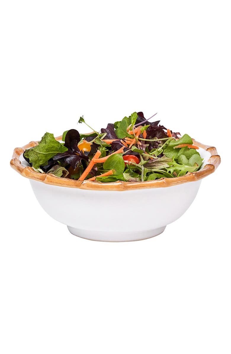 Juliska Bamboo Ceramic Cereal/Ice Cream Bowl, Alternate, color, Bamboo/ Natural