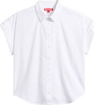 SPANX® Oversize Short Sleeve Cotton Button-Up Shirt