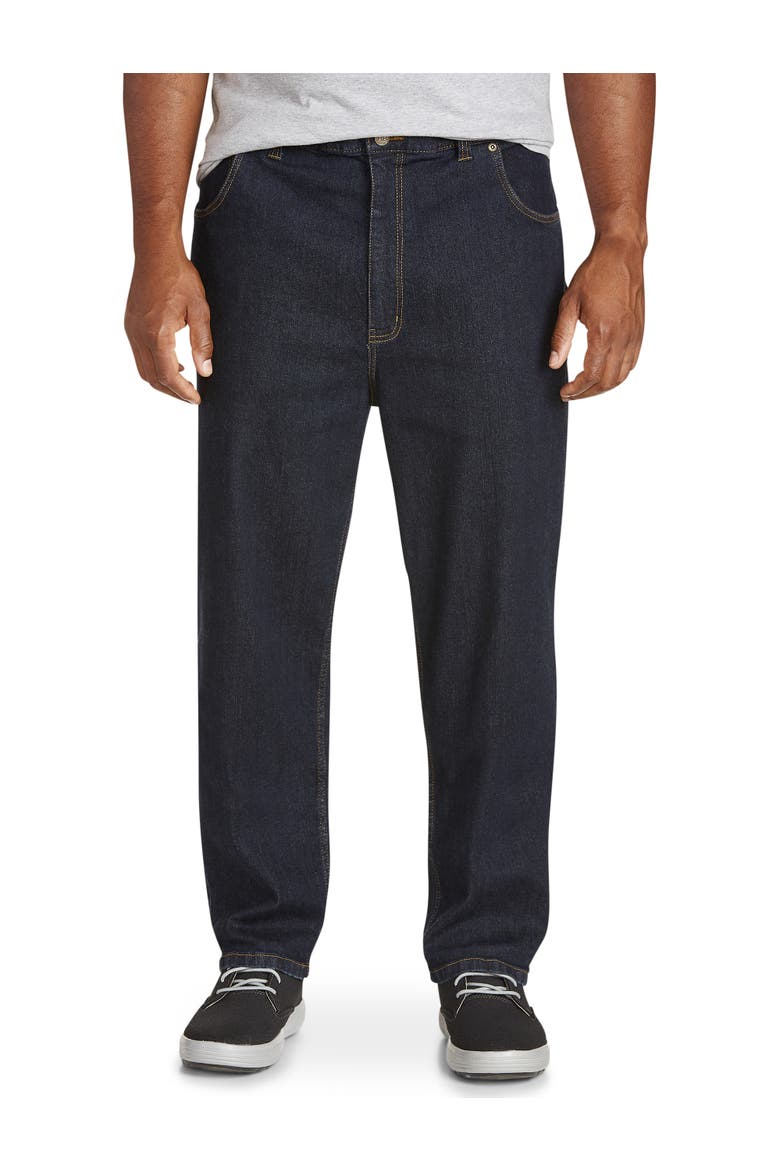 Big & Tall Continuous Comfort Stretch Jeans, Main, color, DARK RINSE
