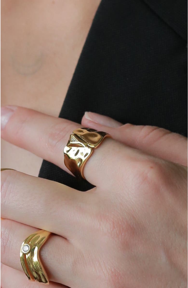 RETRO CHIC Snowing Ring, Alternate, color, Gold