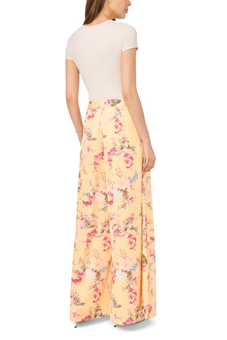 Pleated Front Wide Leg Pants, Alternate, color, LEMON CREAM