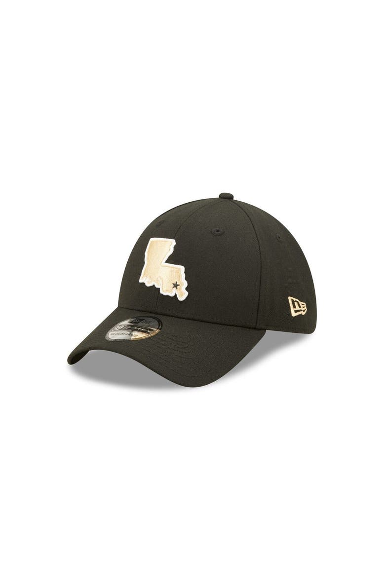 Men's New Era Black New Orleans Saints Elemental 39THIRTY Flex Hat, Main, color, Black