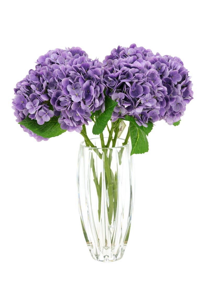 Vibrant Hydrangea Natural Touch, Box of 6, Alternate, color, Medium Purple