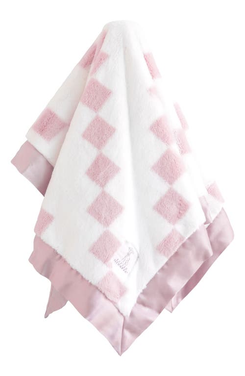 Shop Little Giraffe Stairway Luxe Strand Faux Fur Blanket In Dusty Pink