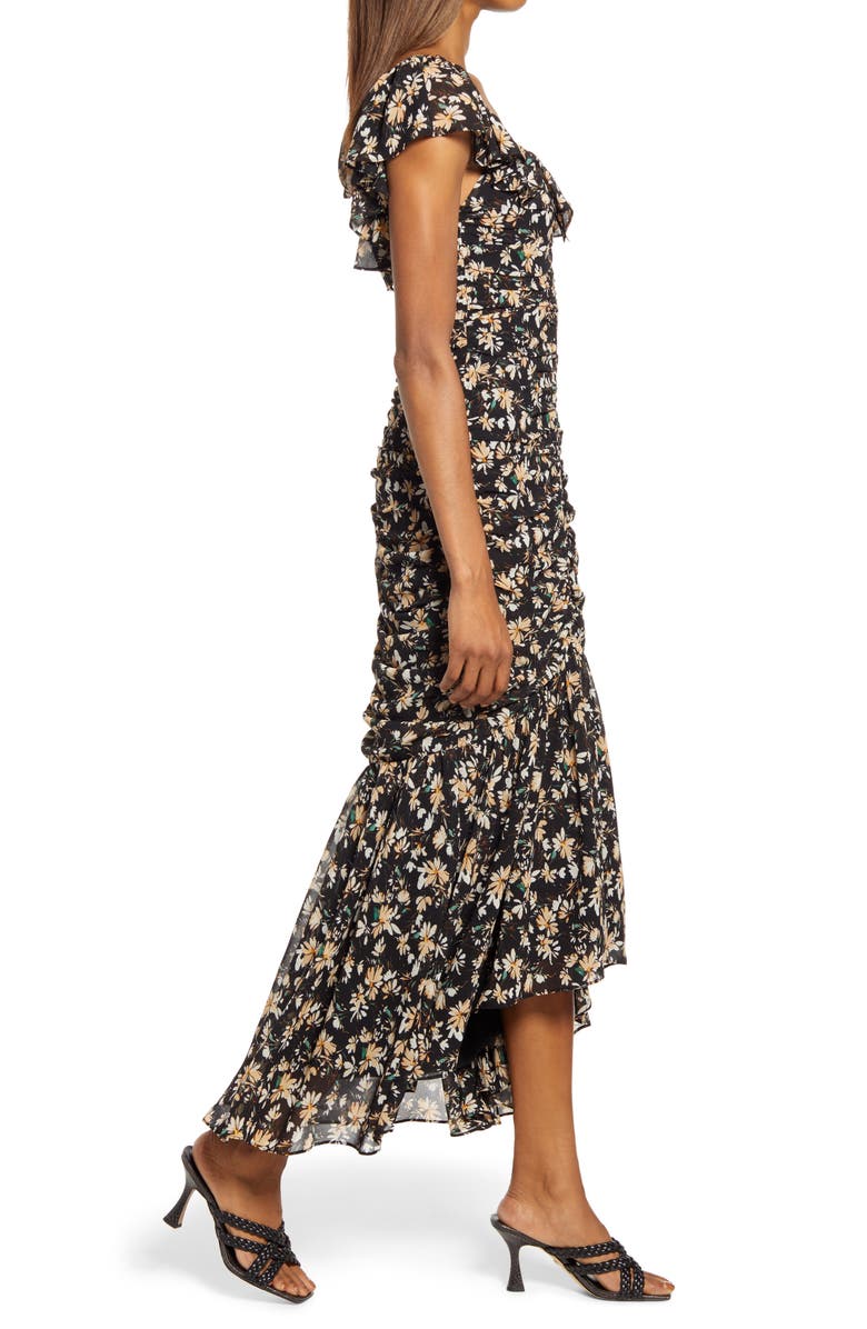 FLORET STUDIOS Floral Ruched Midi Dress, Alternate, color, 