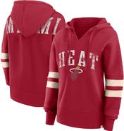 FANATICS Women's Fanatics Branded Red Miami Heat Bold Move Dolman V-Neck Pullover Hoodie