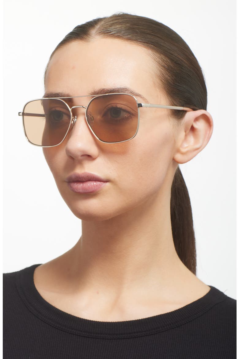 Retro Aviator Sunglasses, Alternate, color, GOLD