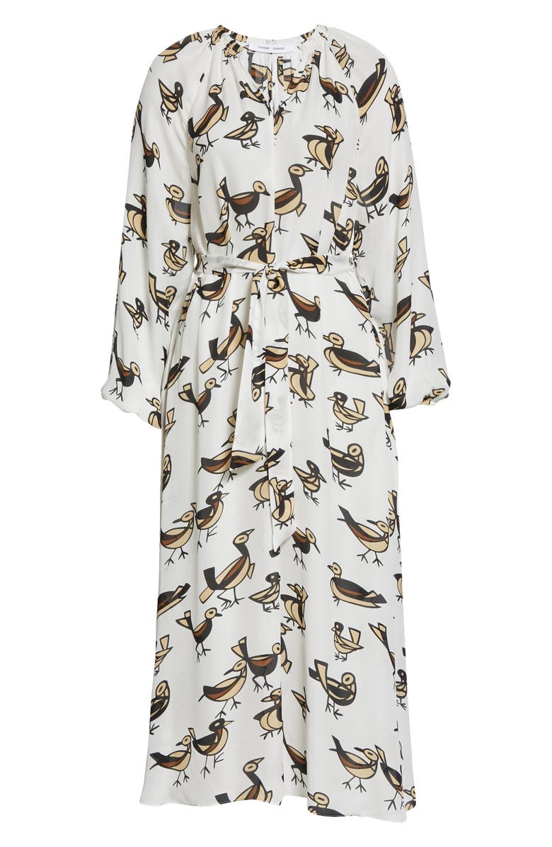 Samsøe Samsøe Kaia Long Sleeve Silk Midi Dress, Alternate, color, 