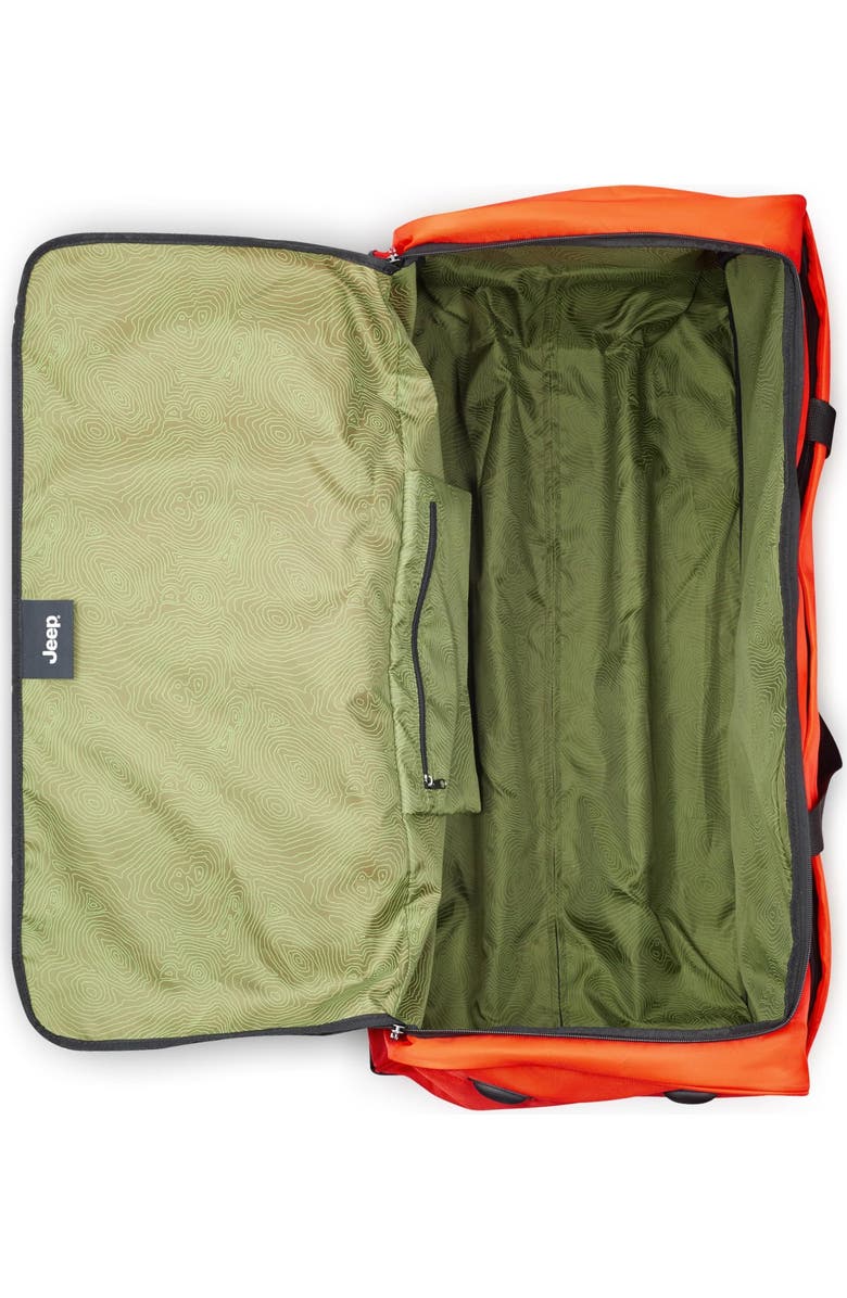 JEEP JS009D 31 Inch Two Wheel Rolling Travel Duffle Bag, Alternate, color, Orange