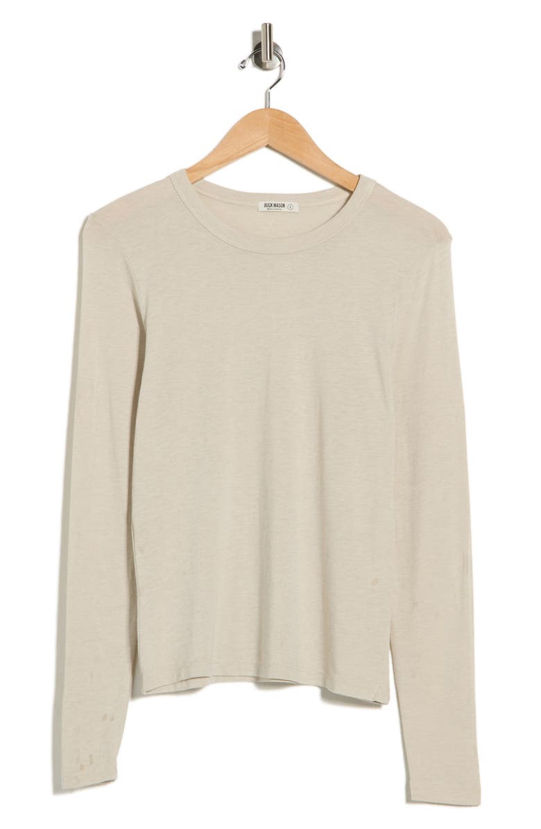 BUCK MASON Cloud Jersey Slim Long Sleeve T-Shirt, Main, color, Sand Drift