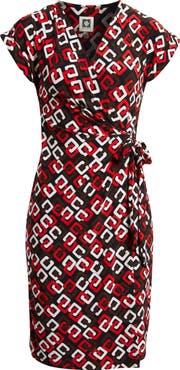 Anne Klein Print Wrap Dress