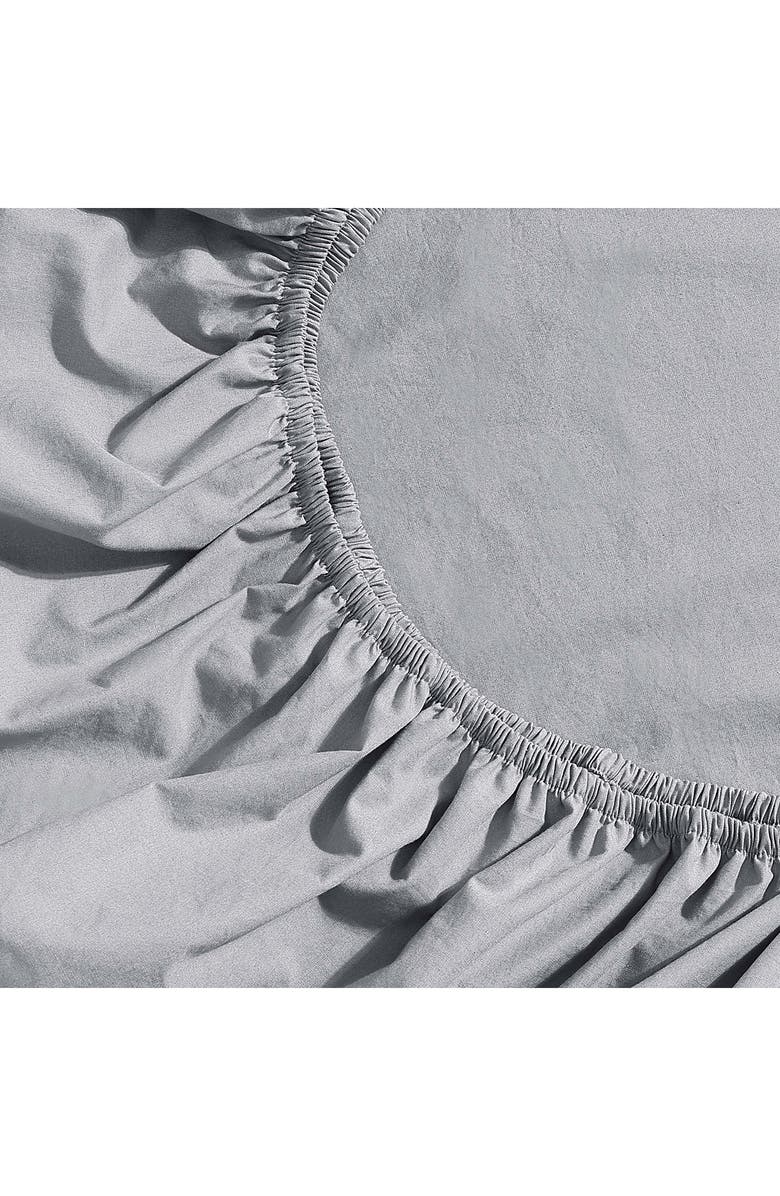 Calvin Klein Washed 200 Thread Count Percale Sheet Set, Alternate, color, Grey