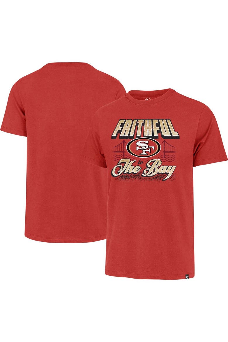 Men's '47 Scarlet San Francisco 49ers Faithful to the Bay Regional Franklin T-Shirt, Main, color, Scarlet
