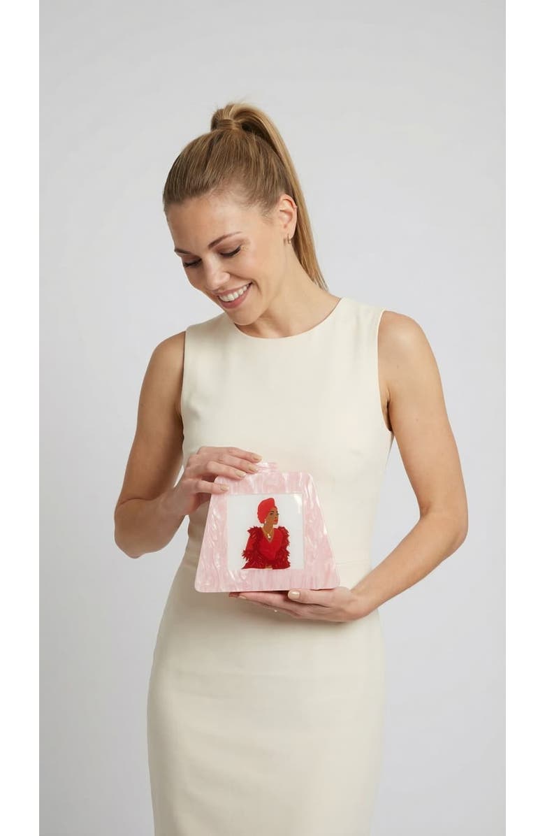 LarAllan Ade Acrylic Dinner Clutch, Alternate, color, Blush Pink