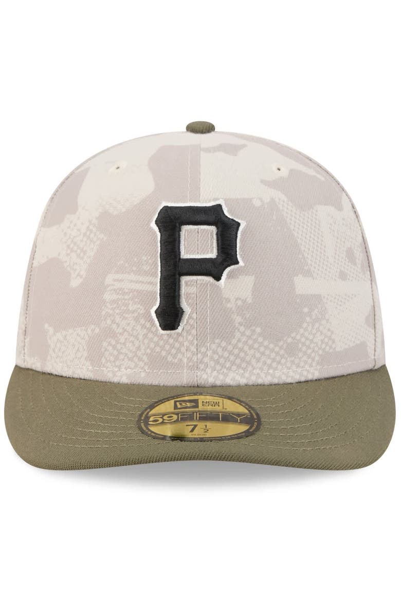 Men's New Era Light Beige/Olive Pittsburgh Pirates 2025 Armed Forces Day 59FIFTY Fitted Hat, Alternate, color, Light Beige