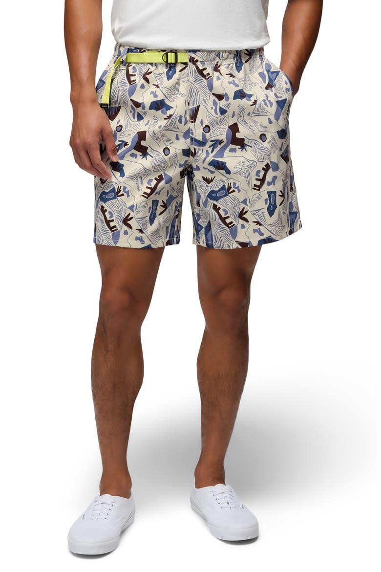 Stretch Zion™ Pull-On Shorts, Main, color, BEACH PEBBLE WATERSHED