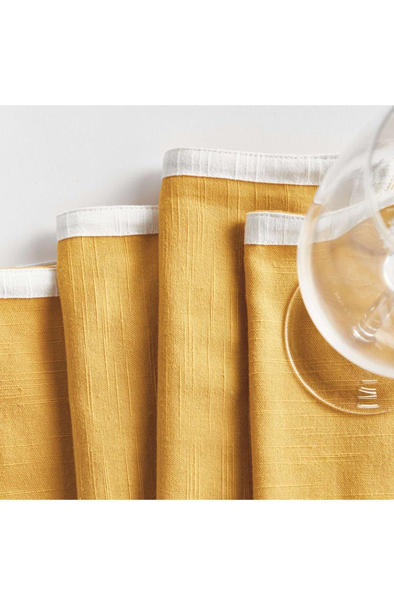 Napa Home & Garden Jase Cocktail Napkins Set Of 4, Alternate, color, Yellow