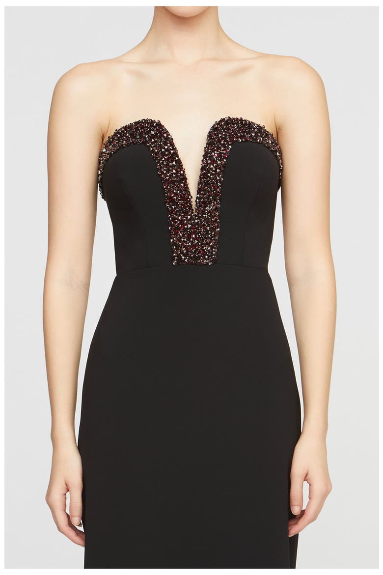 Ila Crepe Gown, Alternate, color, Black