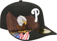 New Era Men's New Era Black Philadelphia Phillies Americana Bald Eagle Pre-Curved 59FIFTY Fitted Hat