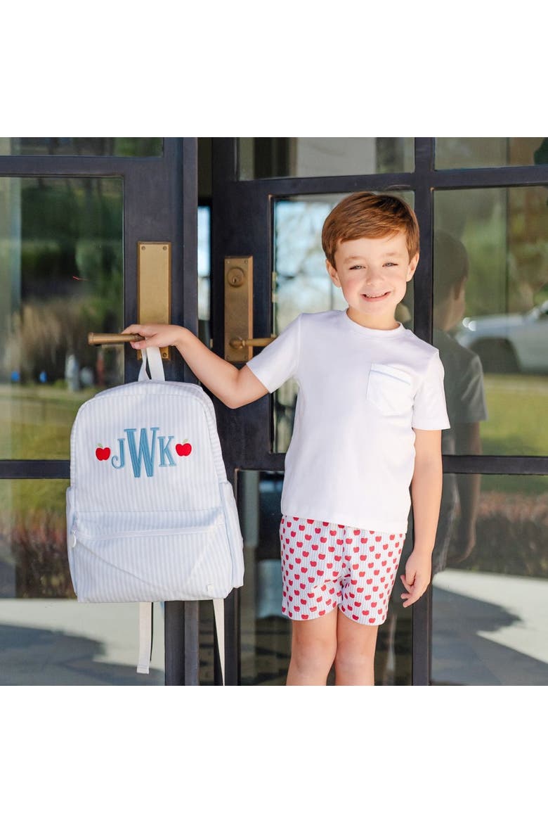 Walker Boys' Short Set, Alternate, color, Schoolhouse Apples Blue