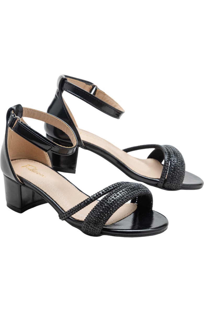 Tulleen Diagonal Rhinestone Band Block Heels, Alternate, color, Black