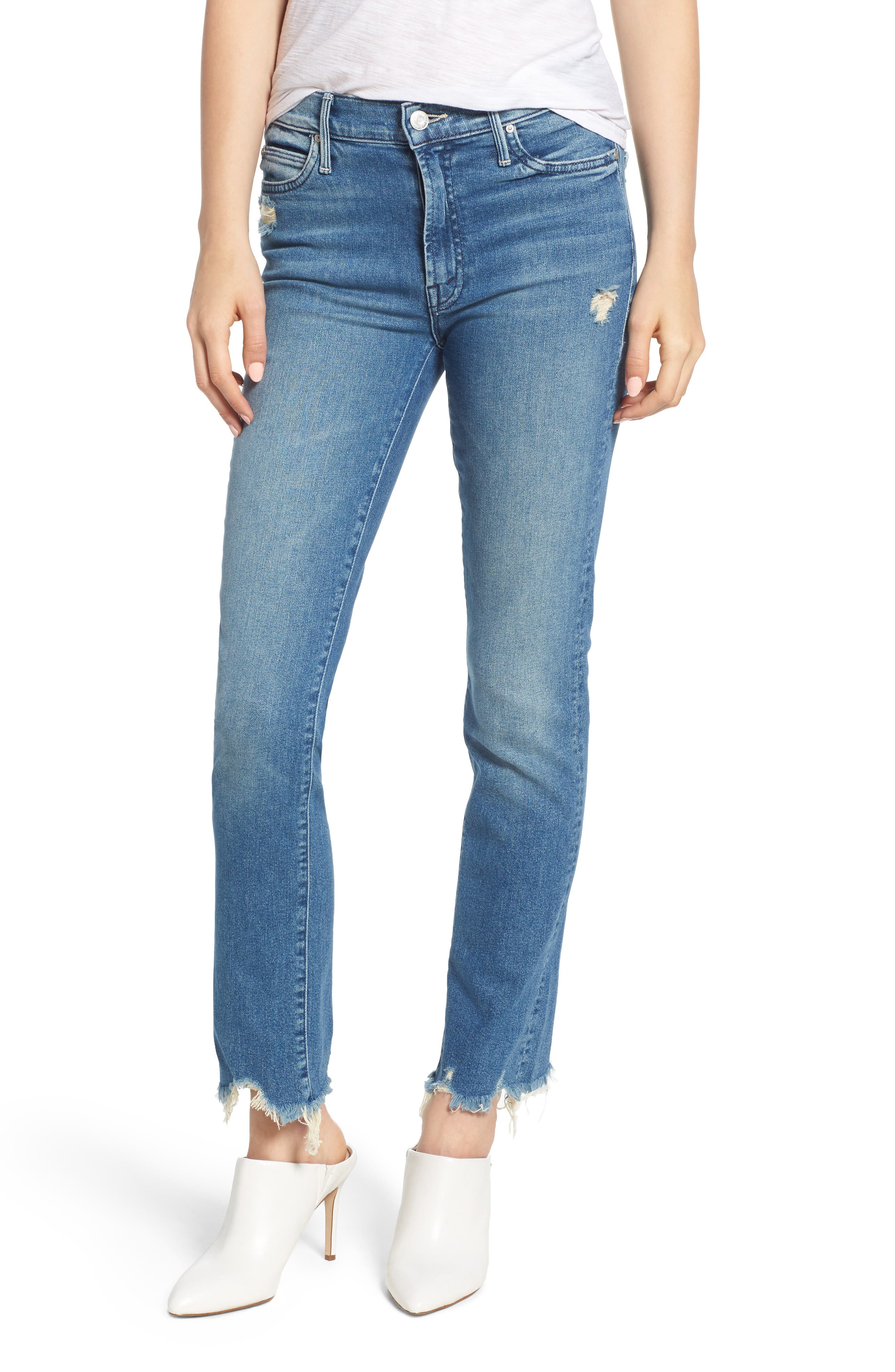 MOTHER The Rascal Ankle Chew Straight Leg Jeans (Women) | Nordstrom