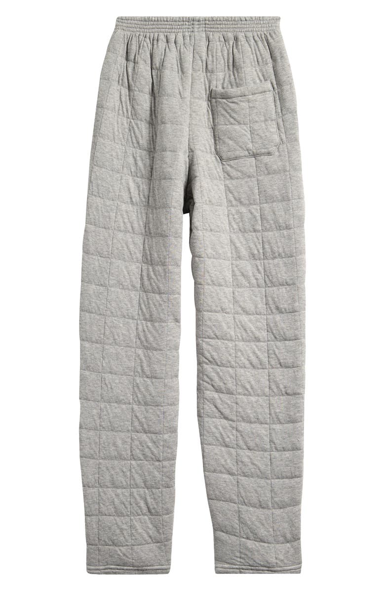 Bobo Choses Kids' Quilted Cotton Blend Sweatpants, Alternate, color, Heather Grey