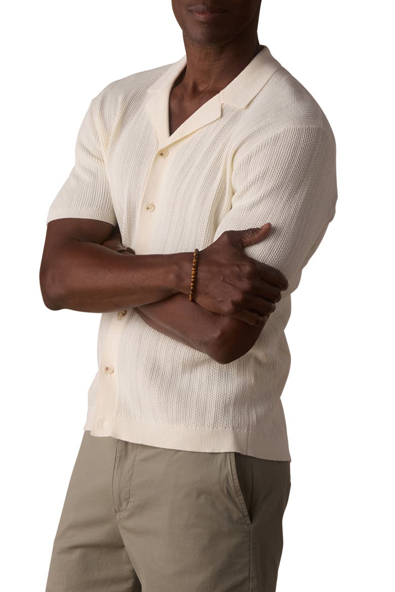 Robles Texture Knit Camp Shirt, Alternate, color, IVORY