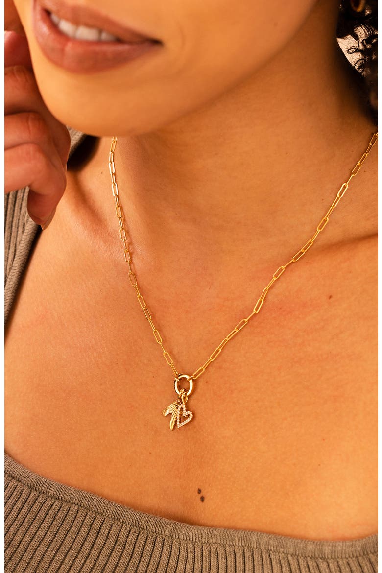 Jude Link Lock Necklace, Alternate, color, GOLD