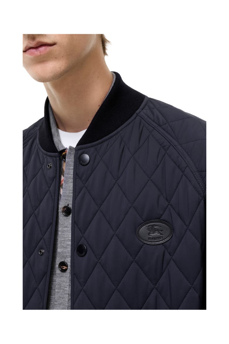 Quilted Nylon Jacket, Alternate, color, Navy