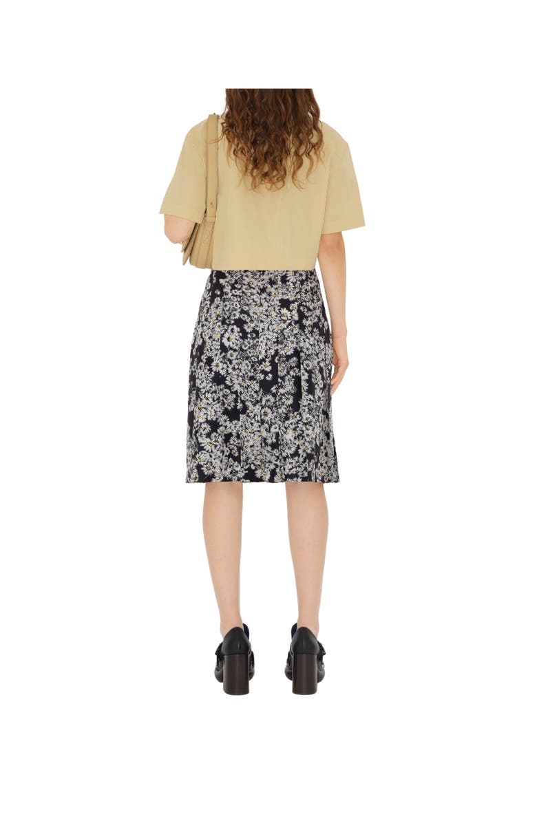 Burberry Cropped Cotton Shirt, Alternate, color, Hay