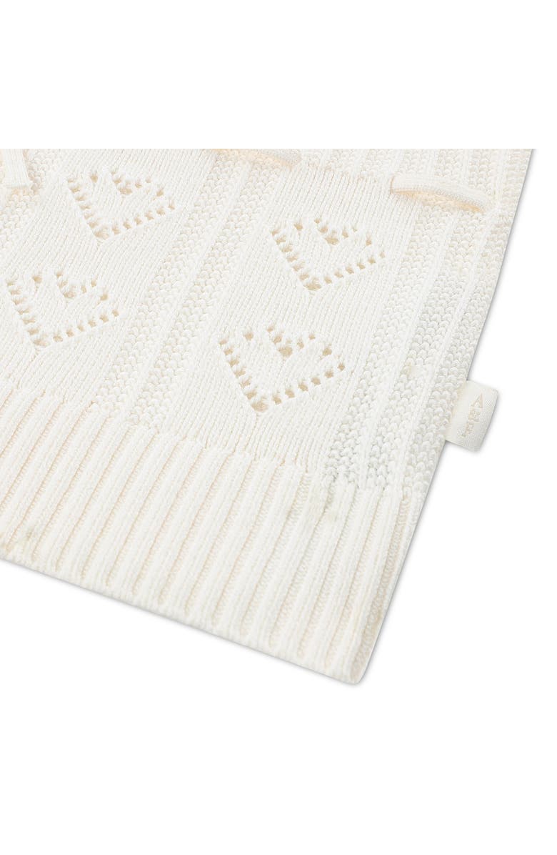 abercrombie kids Kids' Hearts Pointelle Drawstring Waist Cardigan, Alternate, color, Jet Stream