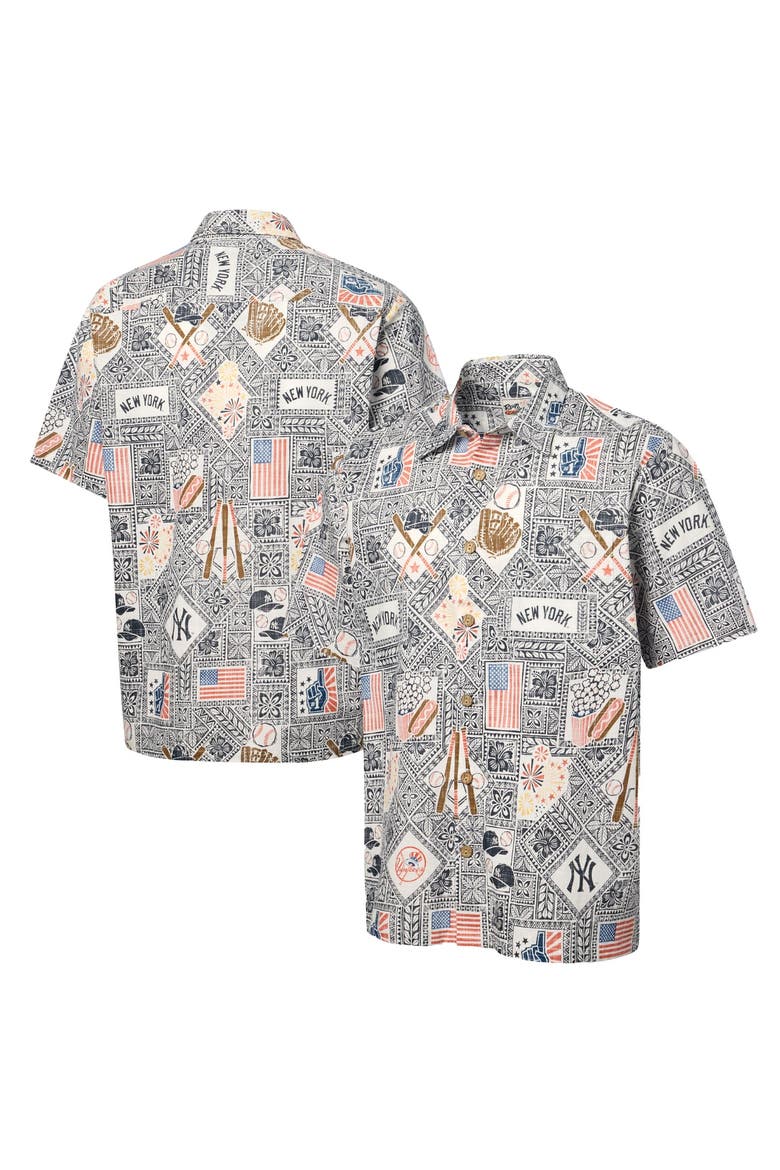 Men's Reyn Spooner  Navy New York Yankees Americana Button-Up Shirt, Main, color, Navy