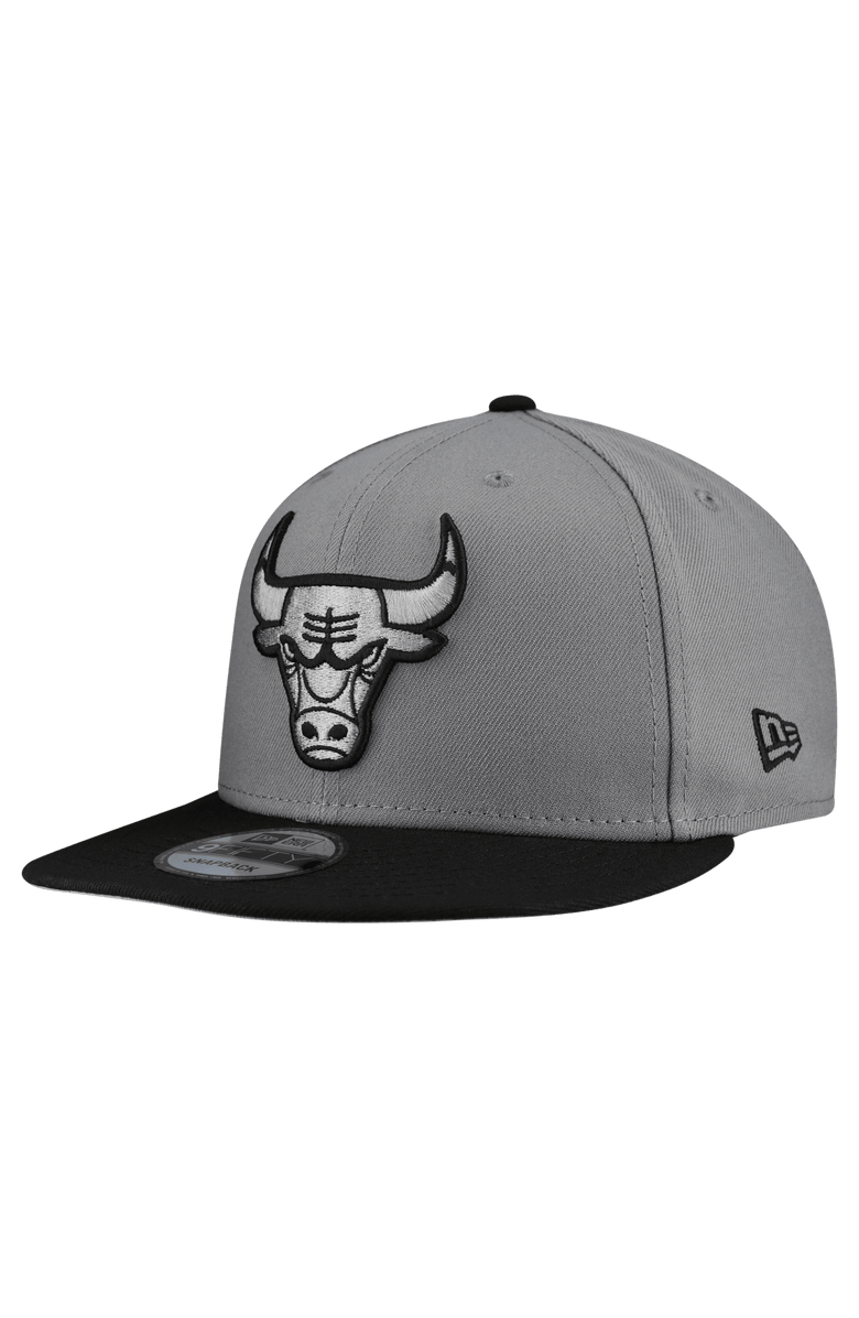 New Era Men's New Era  Gray Chicago Bulls Core Logo Storm Gray Two-Tone 9FIFTY Snapback Hat, Main, color, Gray
