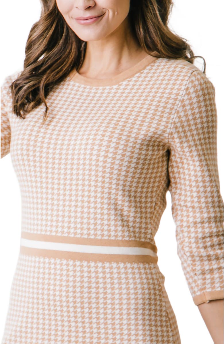 Hope & Henry Women's Organic 3/4 Sleeve Fit and Flare Sweater Dress, Alternate, color,