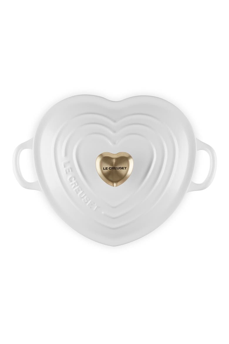 Signature Cast Iron Heart Cocotte, Alternate, color, WHITE
