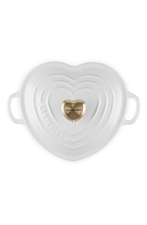 Le Creuset Signature Cast Iron Heart Cocotte In White
