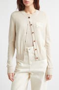 Burberry Ravella EKD Wool & Cotton Blend Cardigan