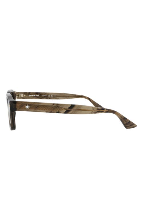 Montblanc 53mm Rectangular Sunglasses In Multi
