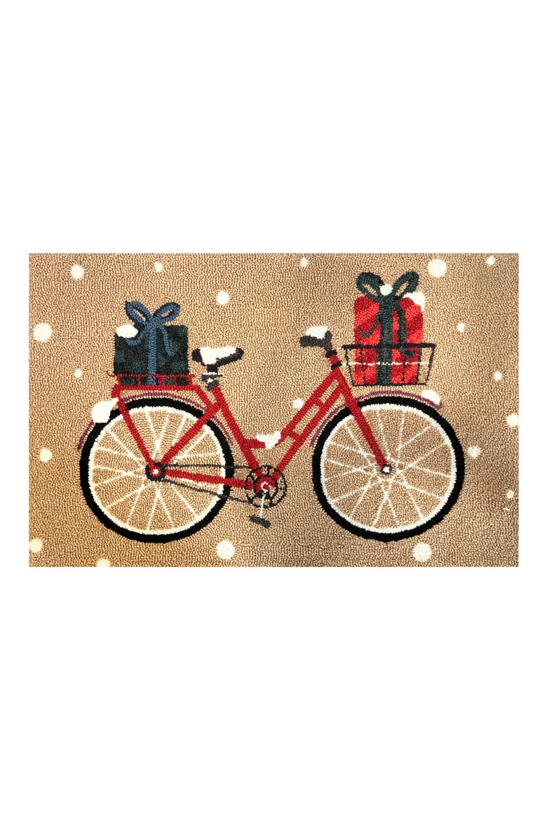 Presents on Bike Doormat, Main, color, BROWN MULTI