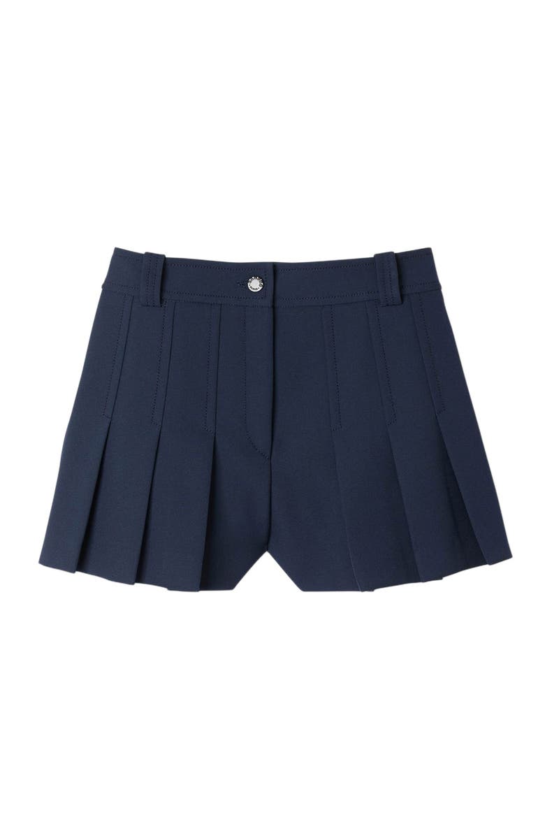 SANDRO Tailored pleated shorts, Alternate, color, Navy Blue