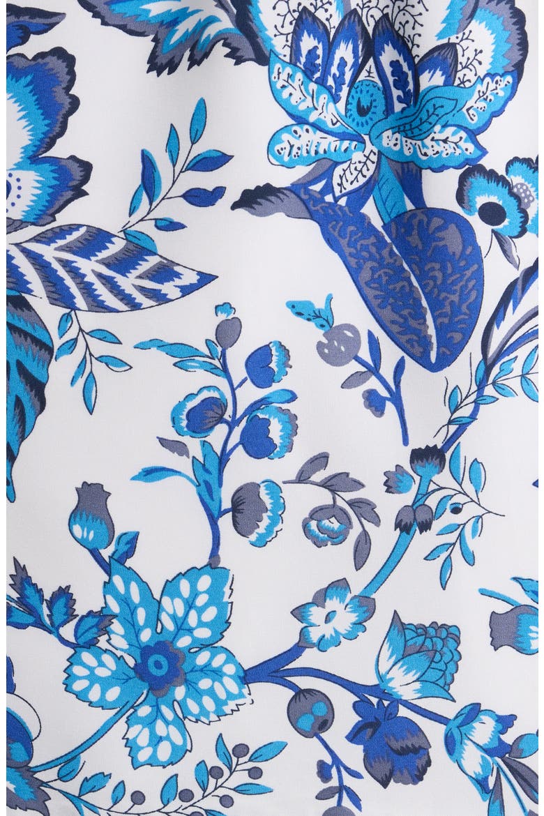 Salema Floral Print Midi Dress, Alternate, color, BLUE/ WHITE