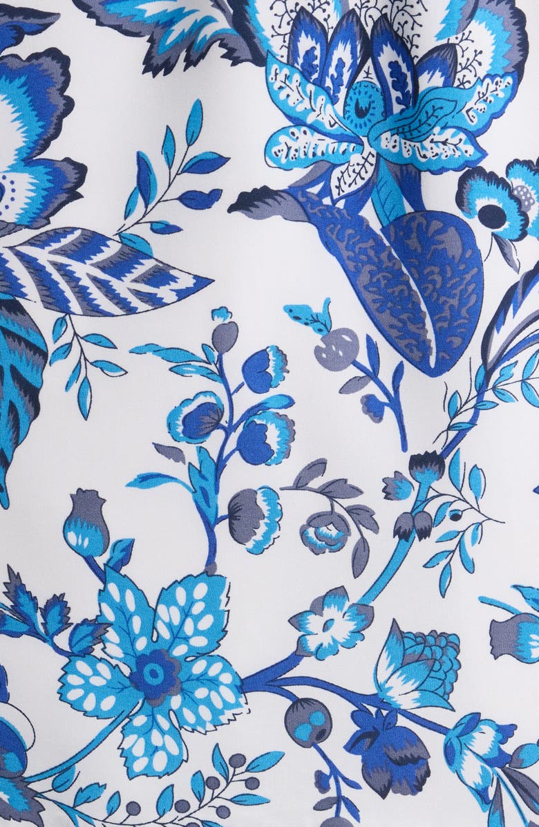 SUGARLIPS Salema Floral Print Midi Dress, Alternate, color, Blue/ White