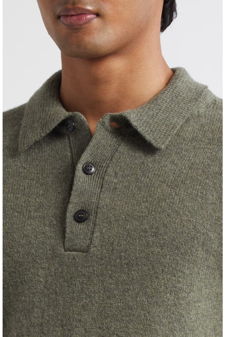 Lambswool Polo Sweater, Alternate, color, SEA MOSS