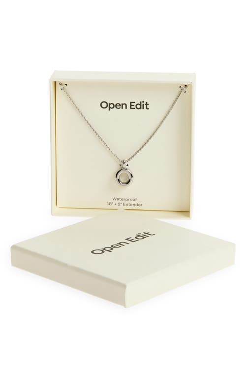 Open Edit Waterproof Bubble Initial Pendant Necklace