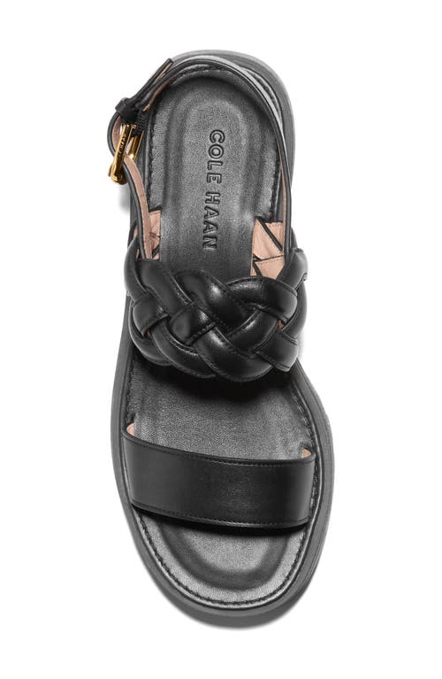 Cole Haan Cressida Lug Sandal In Black Leather