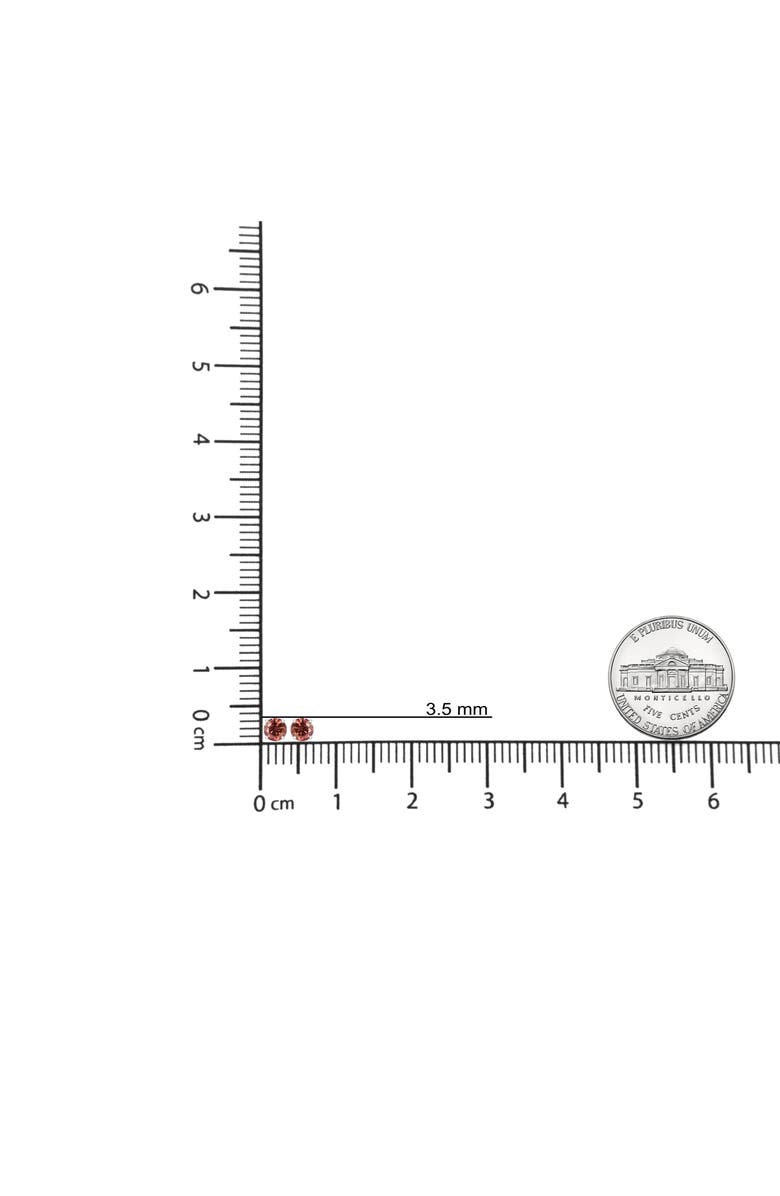 Haus of Brilliance 14K Gold 1/3 Cttw Round Pink Diamond Solitaire Stud Earrings, Alternate, color, White